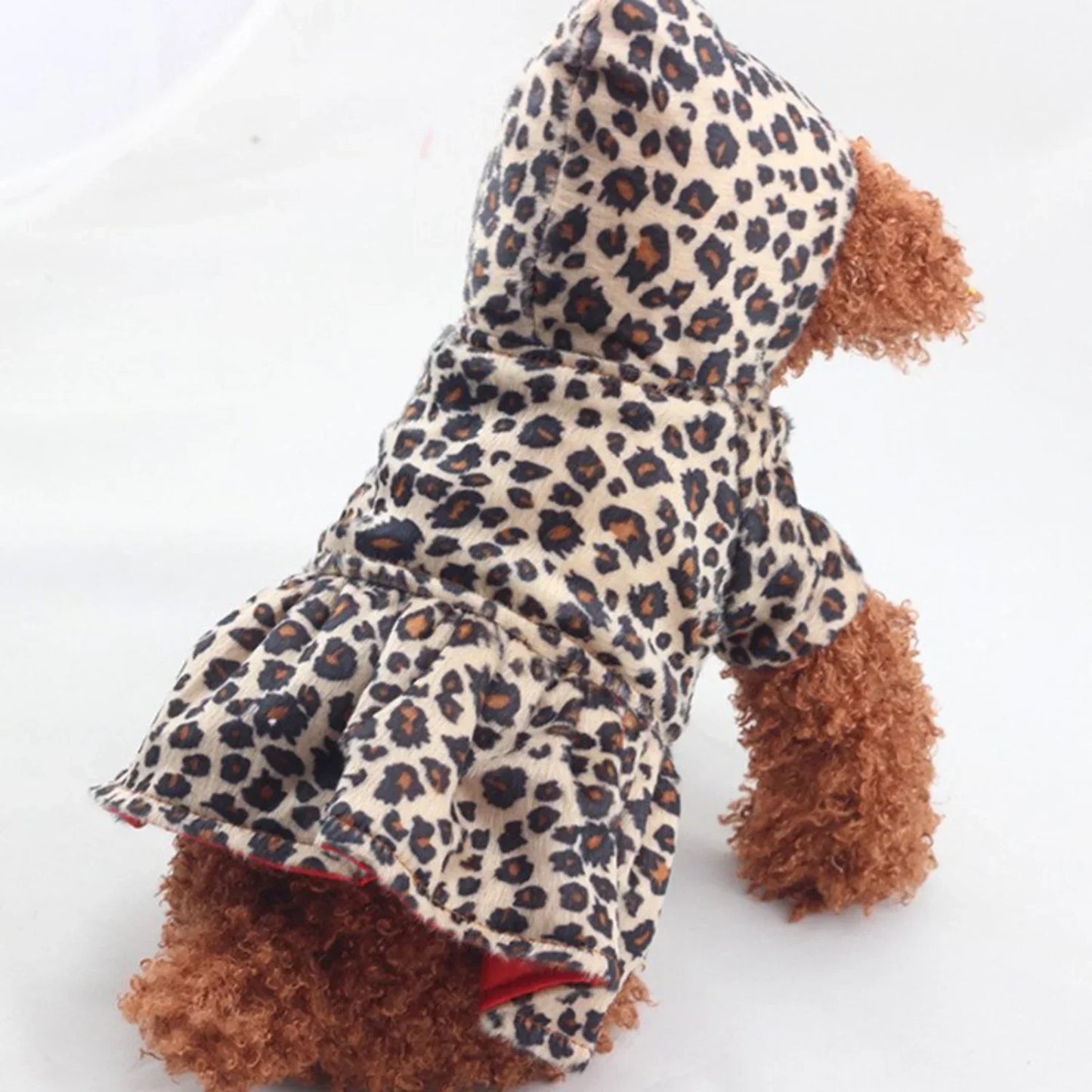Adorable and Warm Winter Leopard Hoodie Coat for Pets - Stylish Pet Apparel to Keep Your Furry Friend Cozy