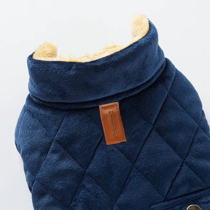 Winter Warm Plush Jackets for Dogs. Thickness Double Pockets Fashion.