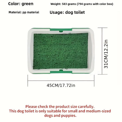 Reusable Silicone and PP Leak-Proof Dog Potty Training Pads - Indoor Pet Toilet with Grass Surface for Easy Cleaning, Hygiene Pup