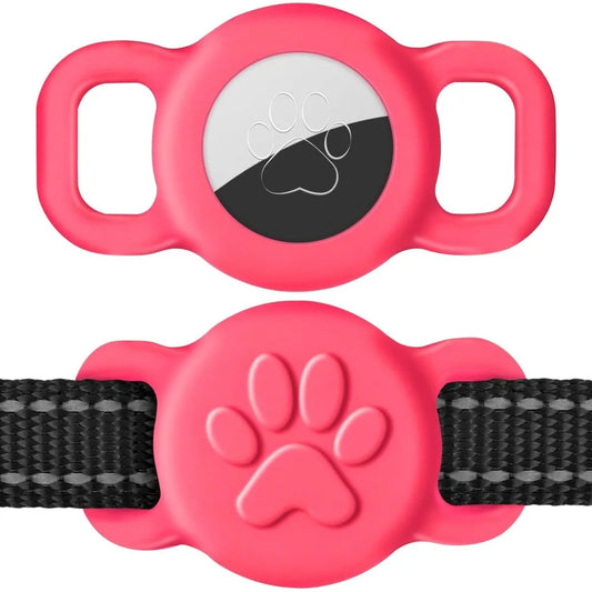 Airtag Collar Holder, Stretchy Silicone for Puppy Small Dog, Anti-Lost Protective Apple Air Tag