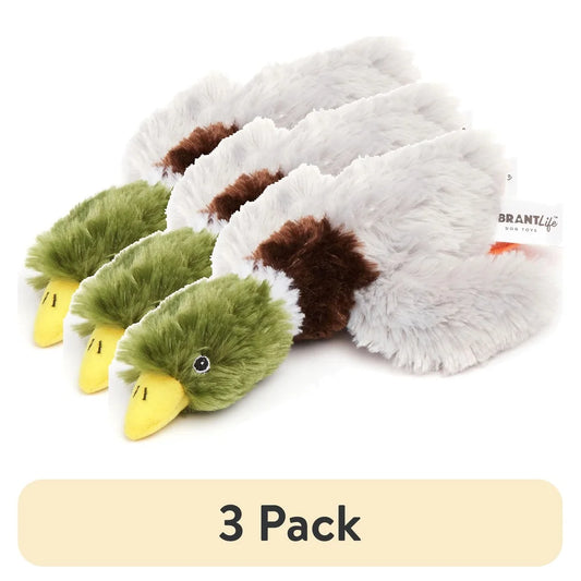 3 Pack Squeaky Mallard Duck Dog Toy Chew Level 2 Soft Fetch Toy Moderate Chewers Fun Playtime