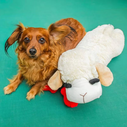 Lamb Chop Plush Dog Toy with Squeaker Interactive Puppy Toy for Small Medium Dogs