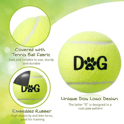 40 Pack Tennis Balls Dog Toys Bulk 2.5 Inch with Carry Bags, Easy Catching Interactive Fetch for Pet Puppy Small Medium Large Do