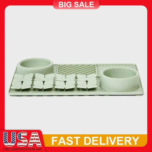 Slow Lick Mat for Dogs Silicone Feeding Mat with Textured Bowls BPA Free Interactive