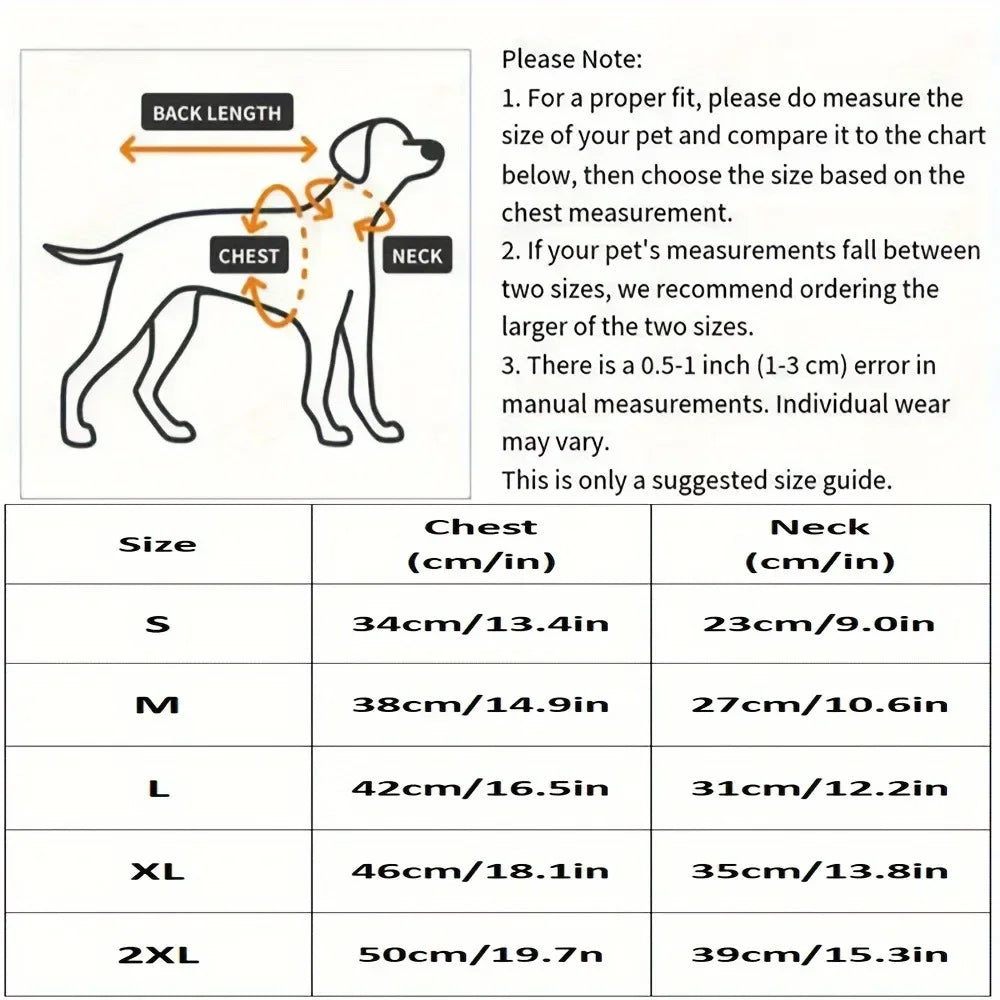 Dog Breast-band.  Double Strap for Pets.  Chest Suit Neck Harness