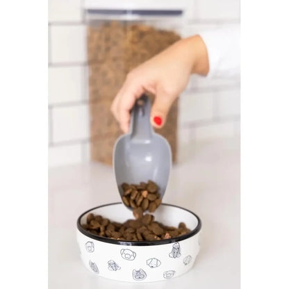 Dog Faces Ceramic Bowl - 2 Cup Capacity Food and, Microwave Dishwasher Safe,