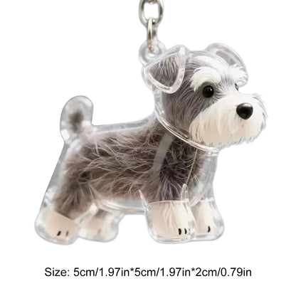 Cartoon Dog Shape Dog Hair Storage Box Transparent Hair Grooming Pet Hair Keychain Pendants or  Backpacks