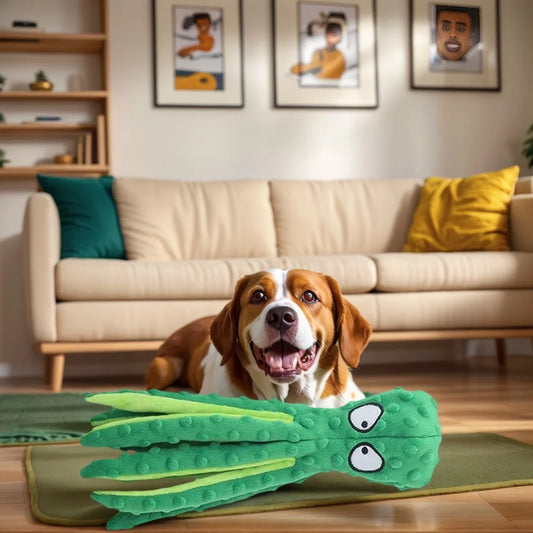 2Pcs Pet Plush Toy for Cat/Dog, Chew Toy, Octopus Shell, Puzzle, Bite Resistant Interactive