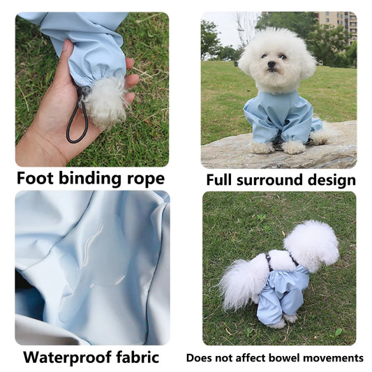 Pet outings insect proof dirt proof waterproof dog clothes four legged bag belly dust proof clothes