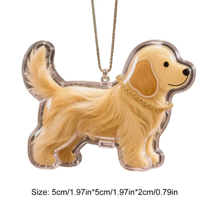 Cartoon Dog Shape Dog Hair Storage Box Transparent Hair Grooming Pet Hair Keychain Pendants or  Backpacks