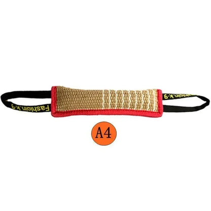 Dog Biting Pillow.  Tug Stick Hemp Training Chewing Durable Linen Molar Clean Teeth Interactive Toys Outdoor 2 Rope