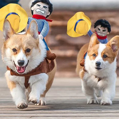 Halloween Party Dog Clothes Funny Cowboy Dressing Up Jacket Coats