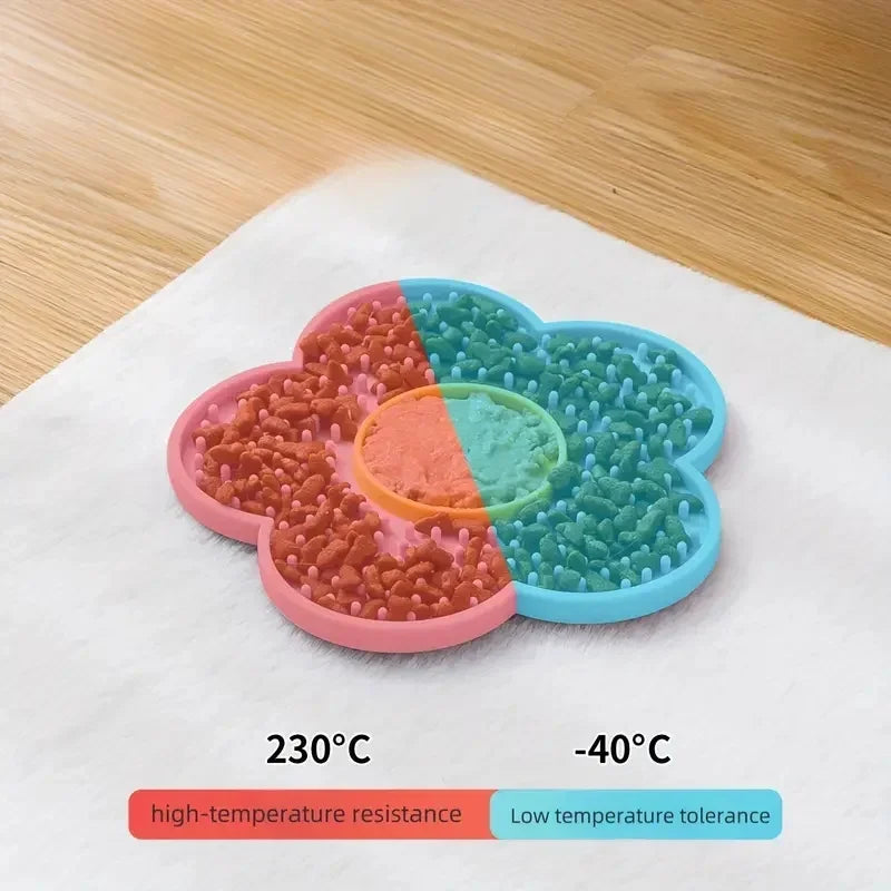 Dog Licking Pad Sun Flower Shape Silicone