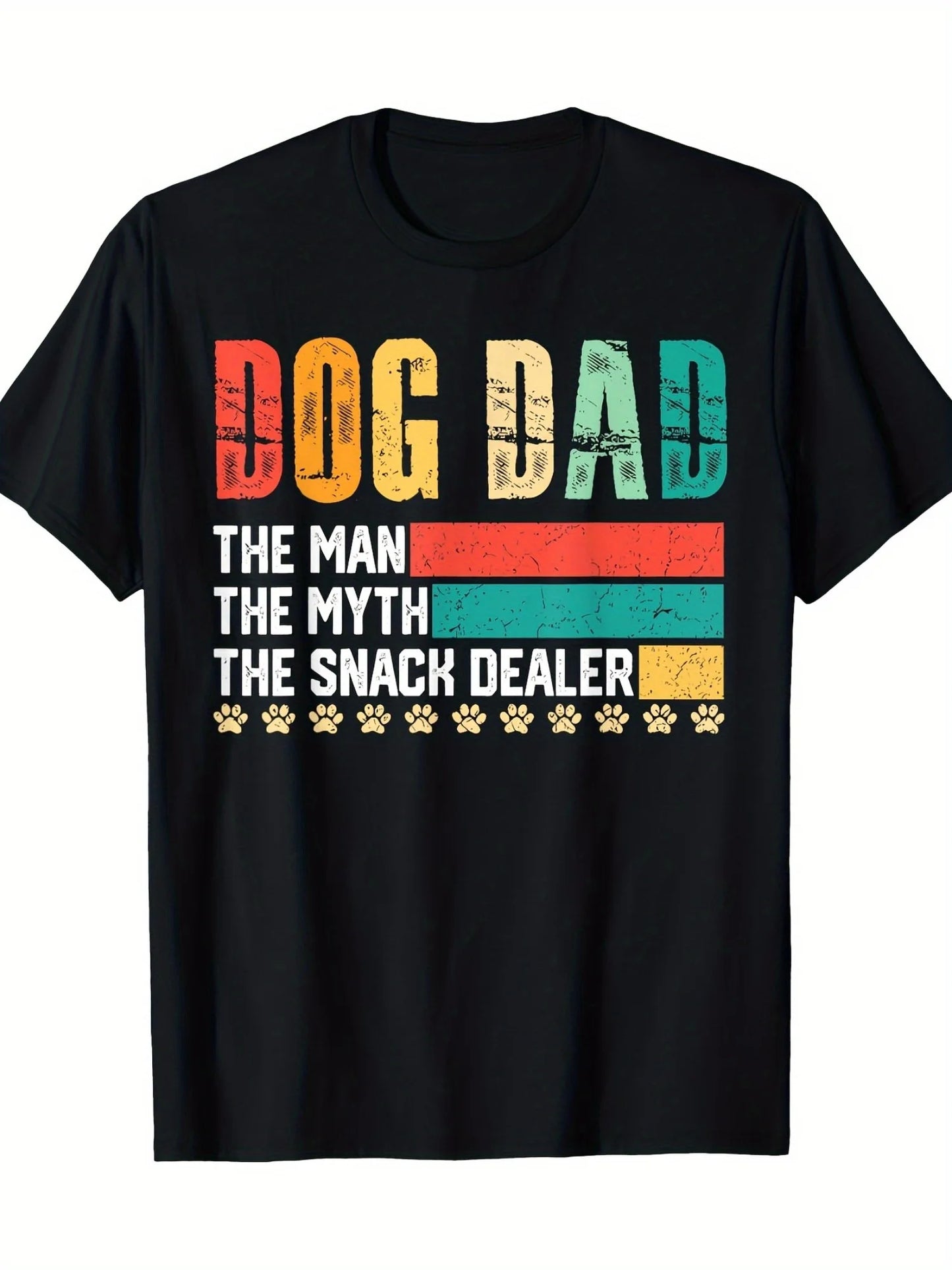 Vintage Dog Dad The Man The Myth Snack Dealer Father's Day T-Shirt
