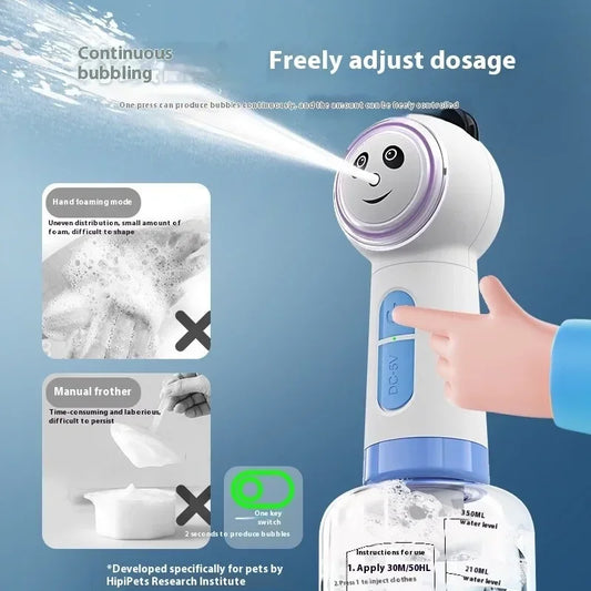 Cute Panda Shaped Pet Bubble Machine Electric Handheld