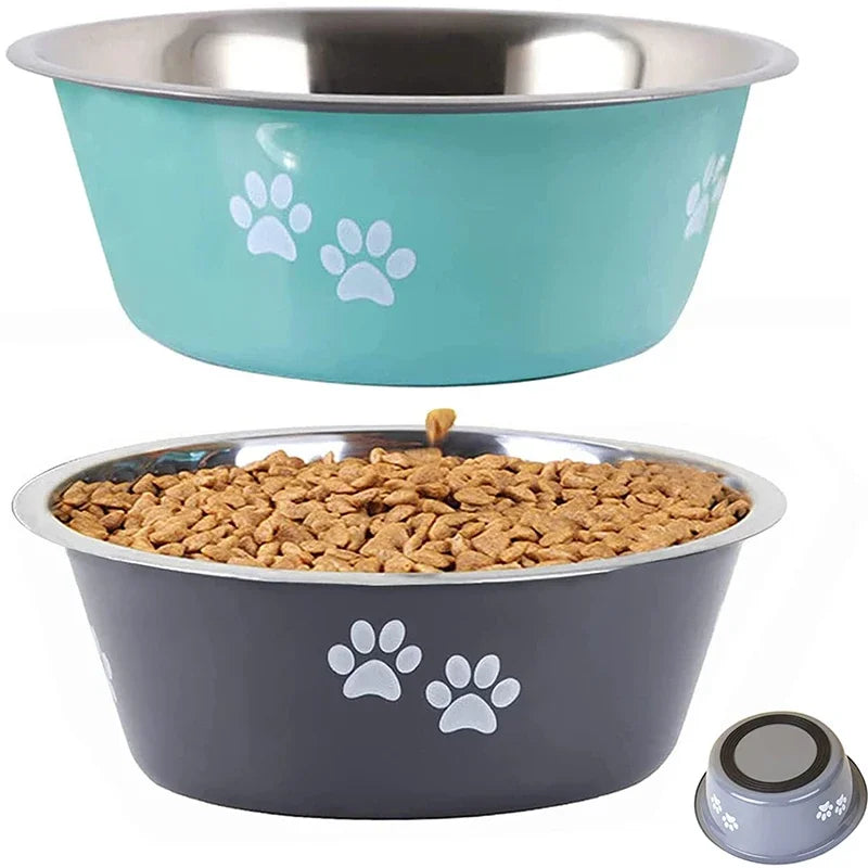 Cute Dog Bowls for Medium/Large Dogs Stainless Steel Elevated Raised