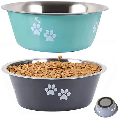 Cute Dog Bowls for Medium/Large Dogs Stainless Steel Elevated Raised