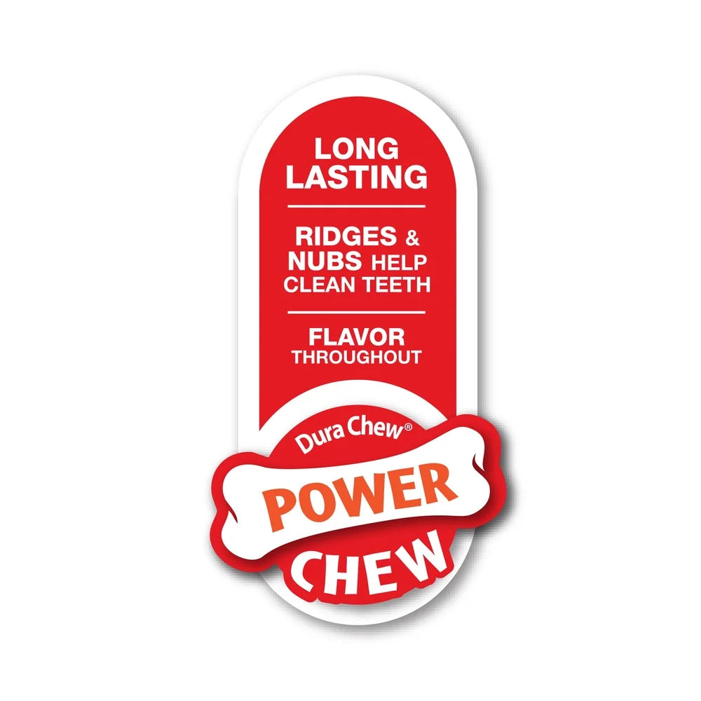 Durable Nylon Dog Chew Toy Chew Bone Peanut Butter Flavor Dental Toy Aggressive Chewers Up to 35lbs
