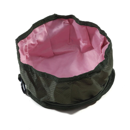 Portable Pet Water Food Feeder Bowl. Convenient, Collapsible Feeding or Water For Dog/Cat