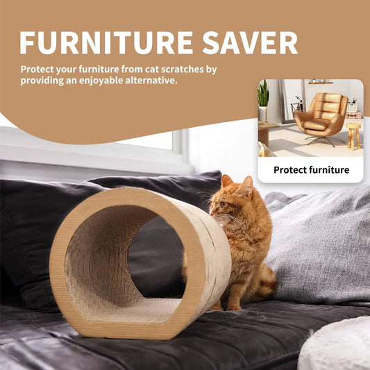 The 3-in-1 Cat Scratching Board is the ultimate play and rest spot for your feline friend. Made from durable, reversible cardboard, it serves as a scratcher, lounge, and play area — keeping claws healthy and cats entertaine