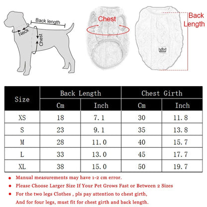 Fleece Dog Jacket For Small Medium Dogs Cats. Autumn Winter Vest Clothing