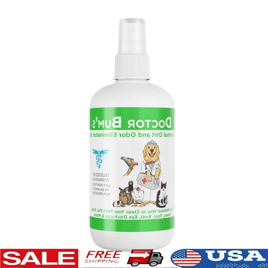 All Natural Pet Odor Eliminator Spray. Dogs Cats Gentle Cleanser Removes Dirt Dander Grime Safe All Pets