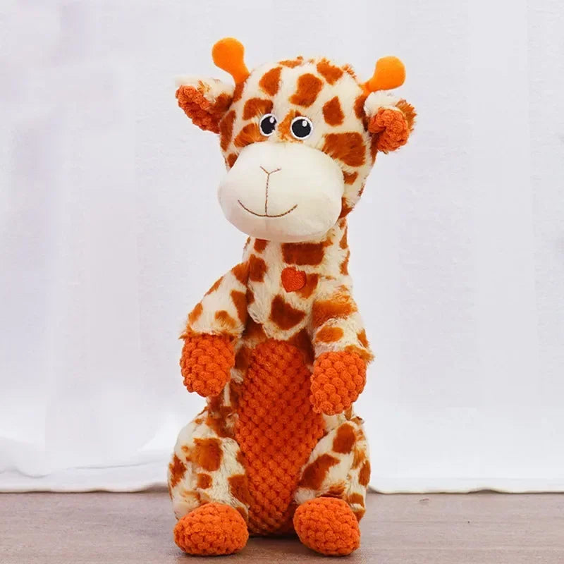 These Squeaky Plush Pet Toys feature fun animal shapes and durable designs, perfect for medium to large dogs who love to chew, play, and stay entertained.