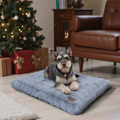 Fluffy Dog Crate Bed for Extra Large Dogs, Calming Anti Anxiety Dog Bed, Washable Soft Warm Crate