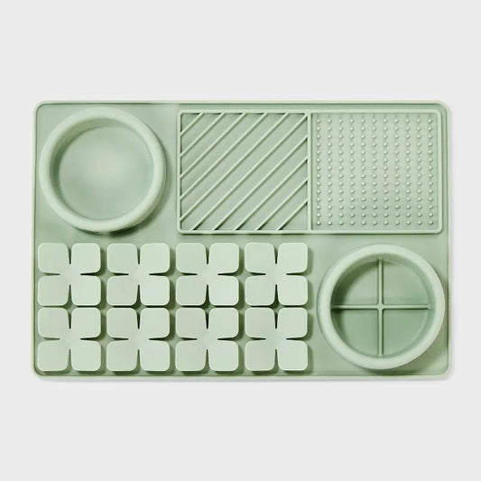 Slow Lick Mat for Dogs Silicone Feeding Mat with Textured Bowls BPA Free Interactive