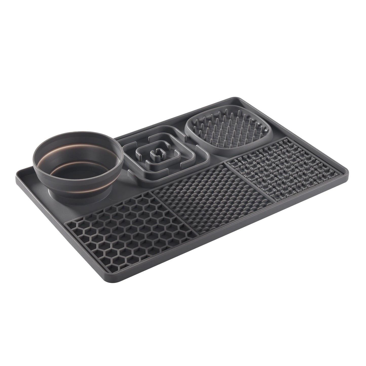 Silicone dog licking pad, slow feeder with suction cup for food and water without BPA