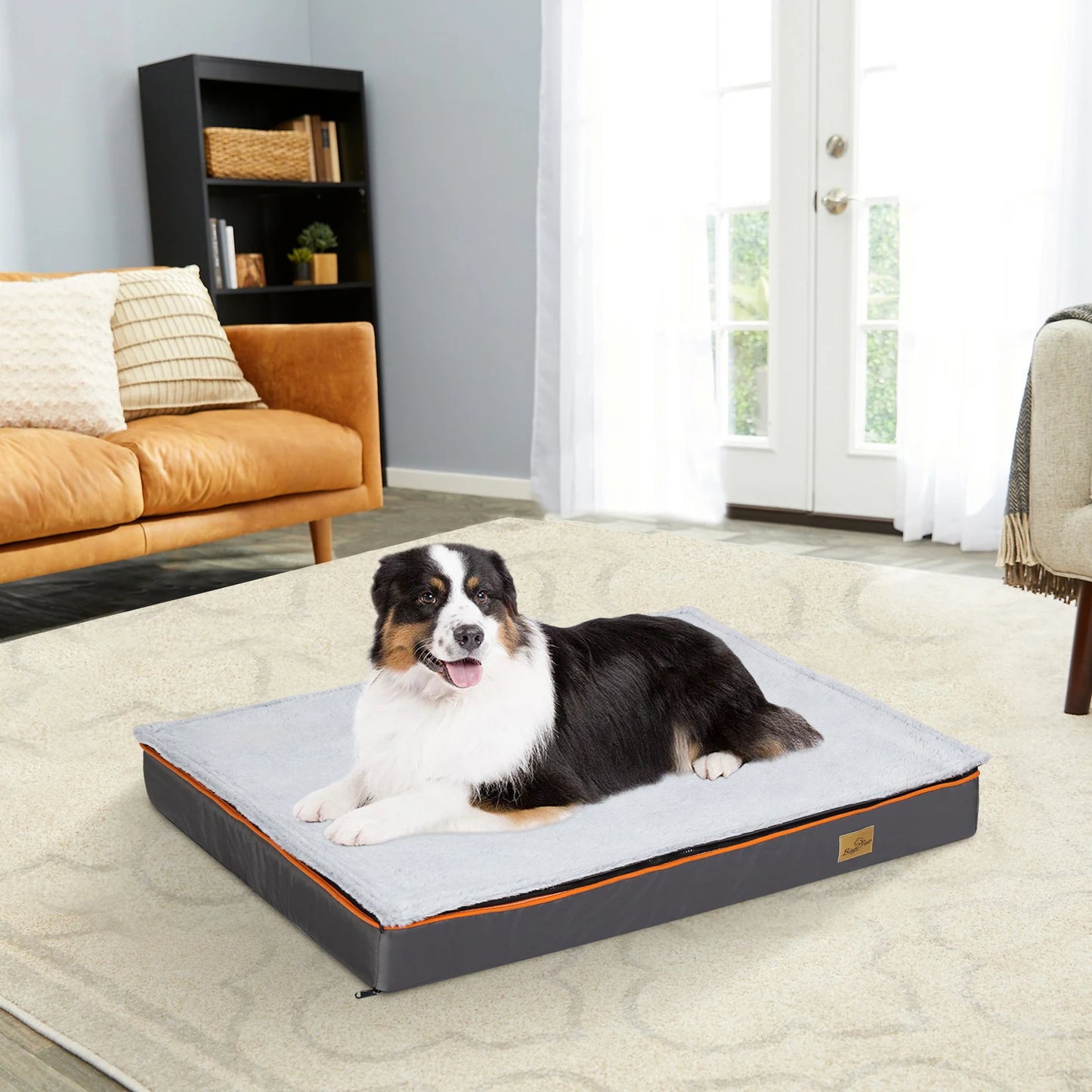 Dog Bed  Large Padded Orthopedic Dog Bed Foam Cushion Pets Pillow Bed with Washable Cover