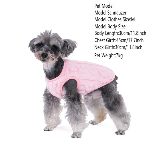 Fleece Dog Jacket For Small Medium Dogs Cats. Autumn Winter Vest Clothing