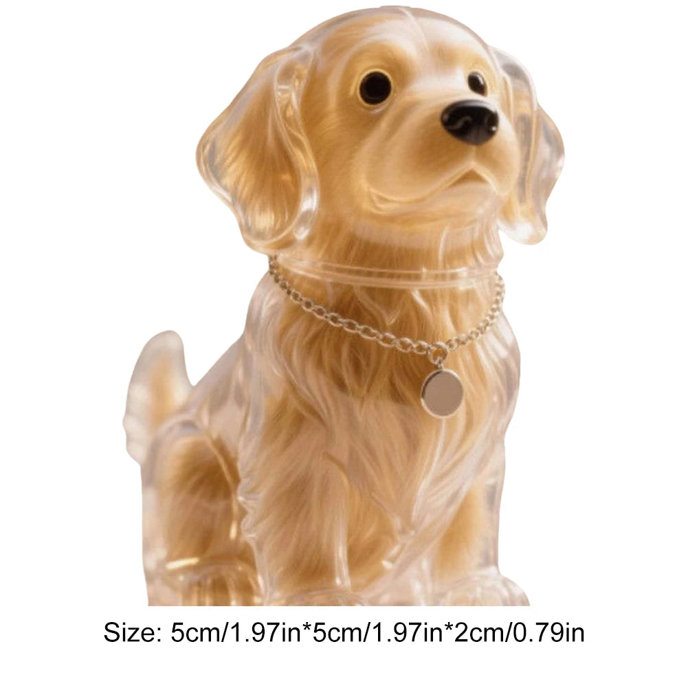 Cartoon Dog Shape Dog Hair Storage Box Transparent Hair Grooming Pet Hair Keychain Pendants or  Backpacks