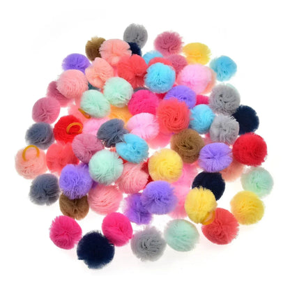 40PCS Dog Hair Accessories Small dog Hair Bows Round Lace Bows rubber bands