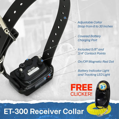 1/2 Mile Remote Waterproof Trainer Mini Educator Remote Training Collar - 100 Training Levels Plus Vibration