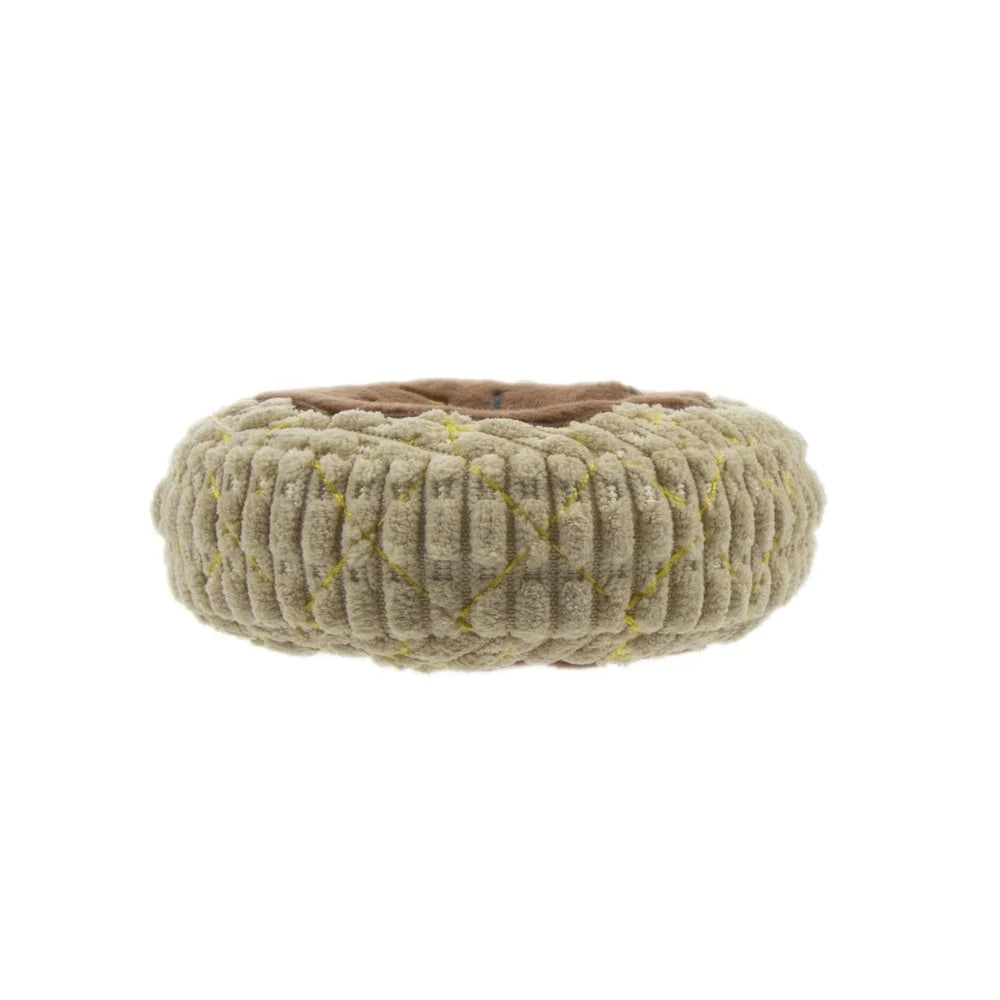 Durable Squeaky Plush Dog Toy Chocolate Donut Chew Small Breeds
