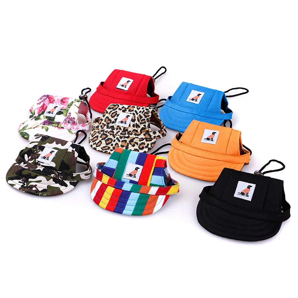 Dog Hat with Ear Holes Adjustable Baseball Cap for Large Medium Small Dogs