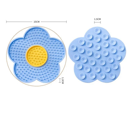 Dog Licking Pad Sun Flower Shape Silicone