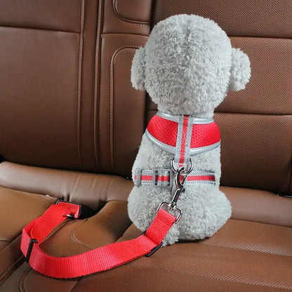 Dog Car Seat Belt. Travel Pets Accessories Dog Leash Collar Breakaway